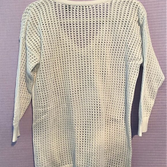 NWOT JEANNE PIERRE SUMMER KNITTED/CROCHETED BREATHABLE SIZE MEDIUM SWEATER - Picture 10 of 11